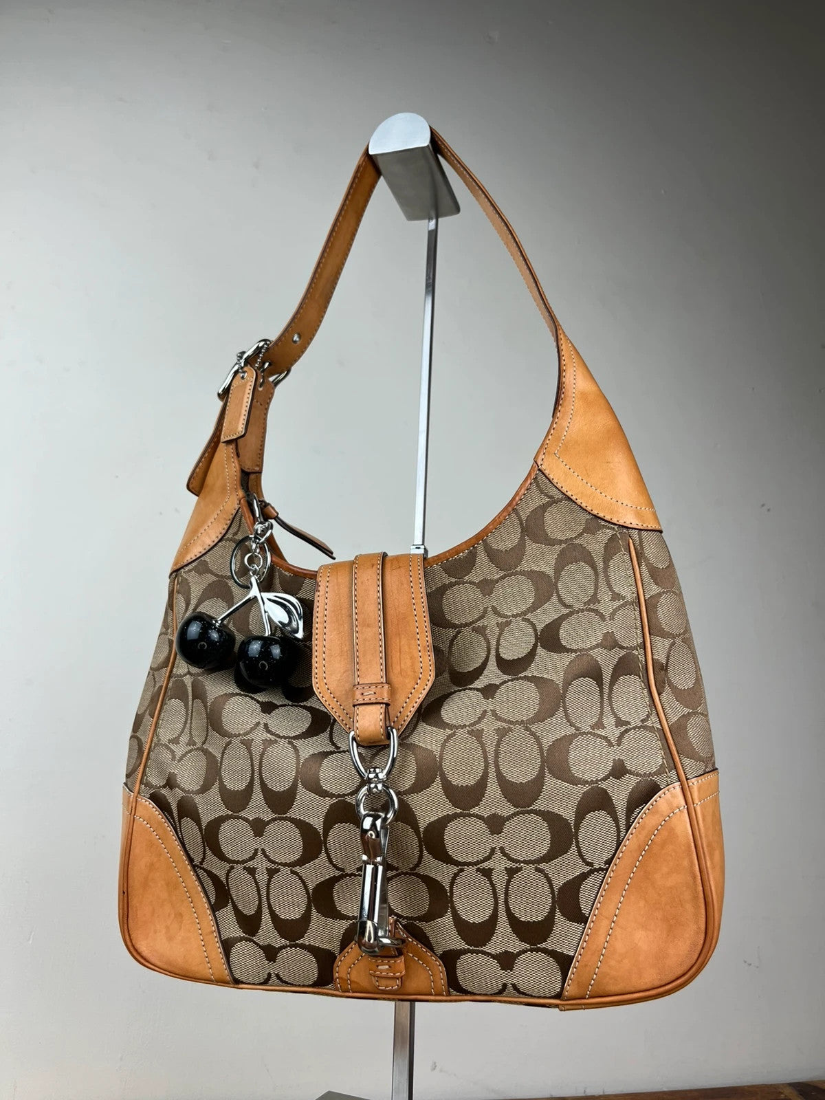 Coach Signature Clip Hamptons Hobo 8K03