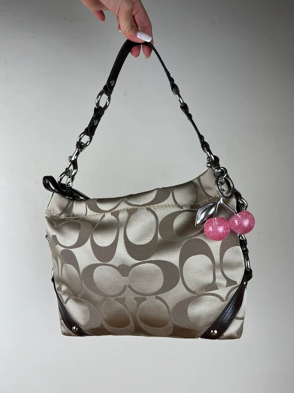 Coach Carly Signature Sateen Hobo F15250