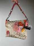 Vintage Coach Signature Floral Appliqué Shoulder Bag F16879