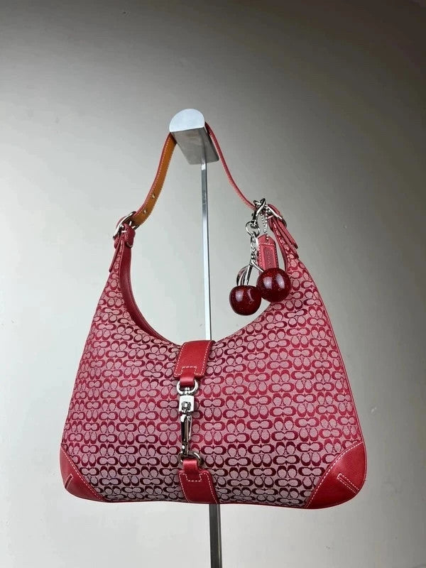 Rare Vintage Coach Hamptons Signature Jacquard Hobo 8934