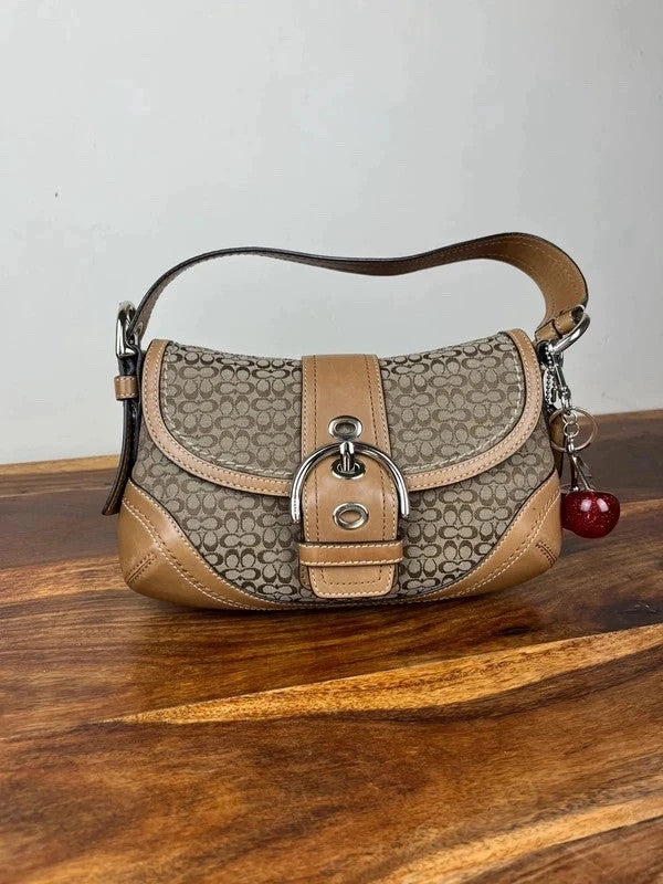 Vintage Coach Mini Soho Signature Jacquard Shoulder Bag F10925