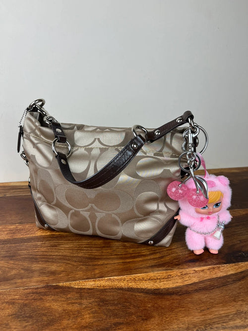 Coach Carly Signature Sateen Hobo F15250