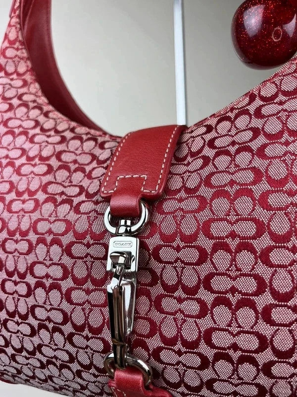 Rare Vintage Coach Hamptons Signature Jacquard Hobo 8934