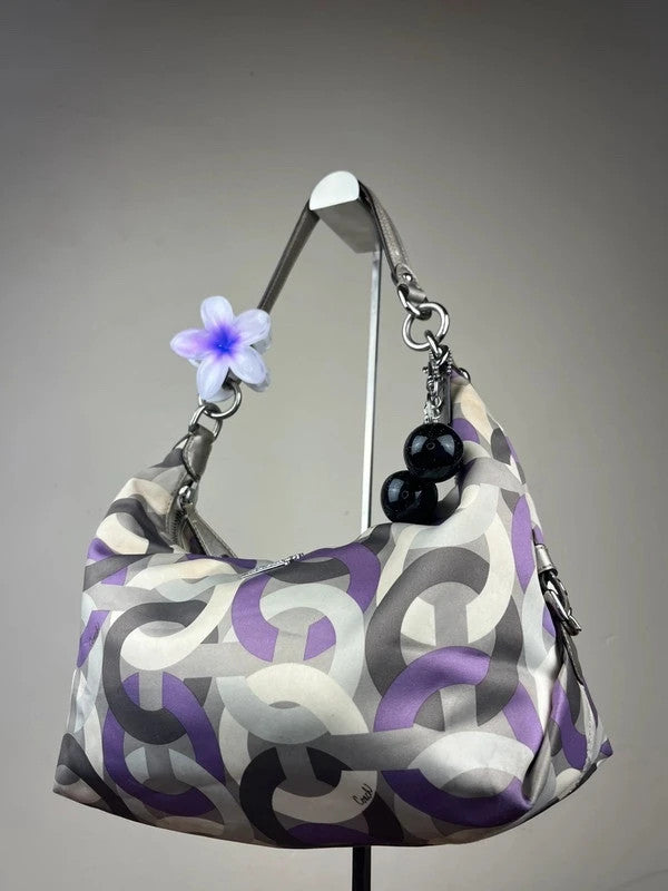 Coach Op Art Madison 2-Way Shoulder Bag - Style 14291 With Charms