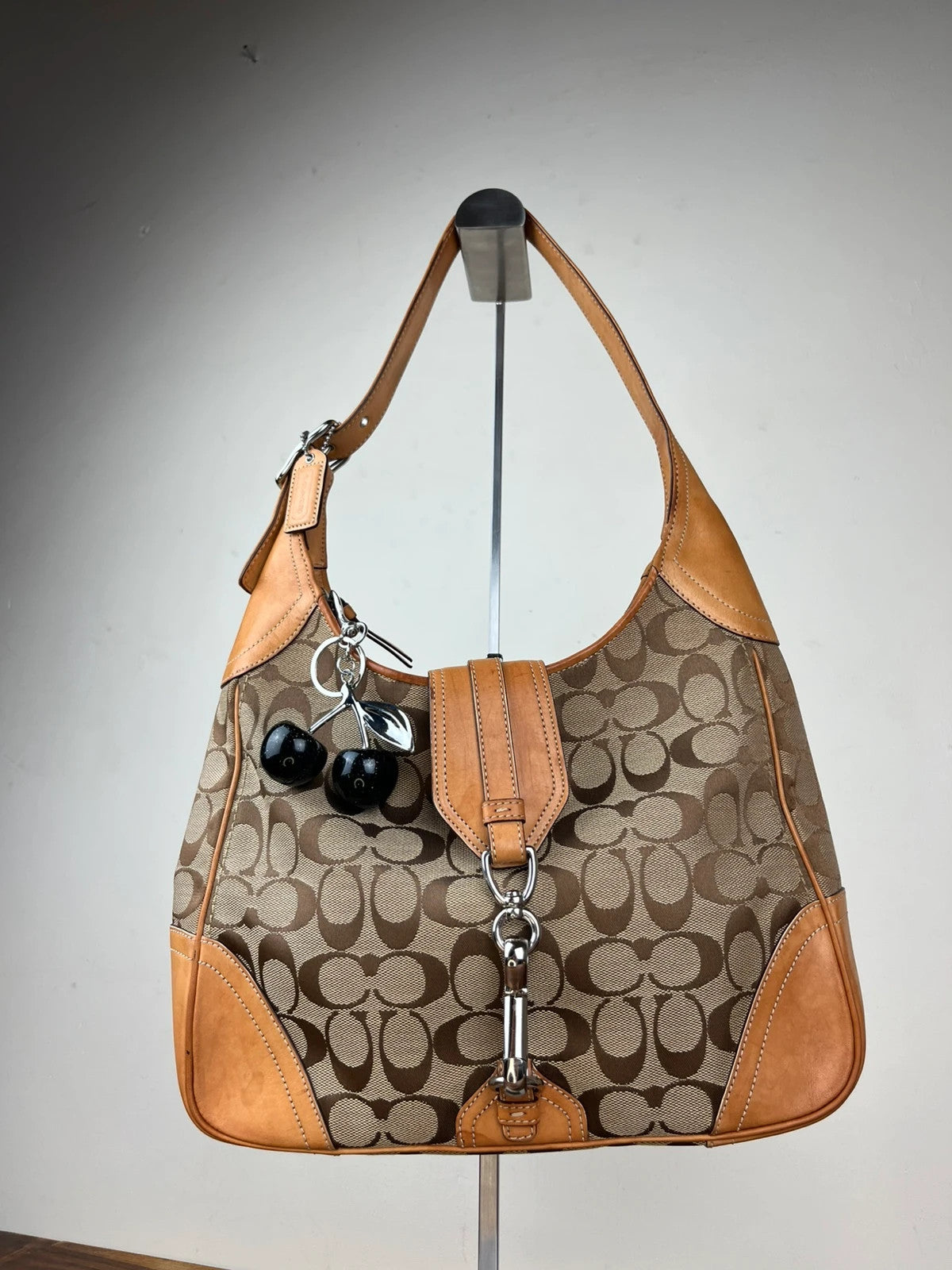 Coach Signature Clip Hamptons Hobo 8K03