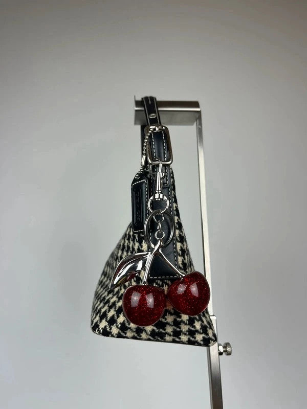 Rare Coach Hamptons Houndstooth Wool Mini Bag 7711
