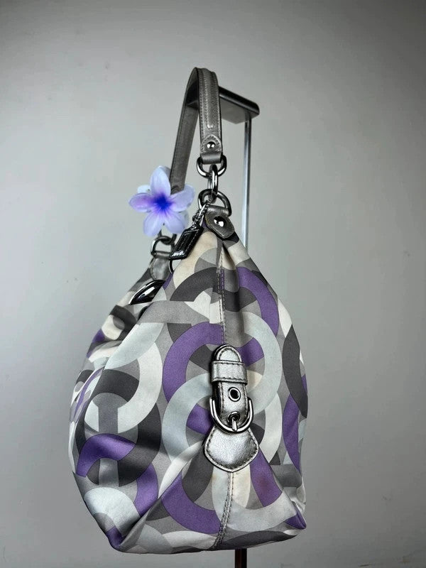 Coach Op Art Madison 2-Way Shoulder Bag - Style 14291 With Charms