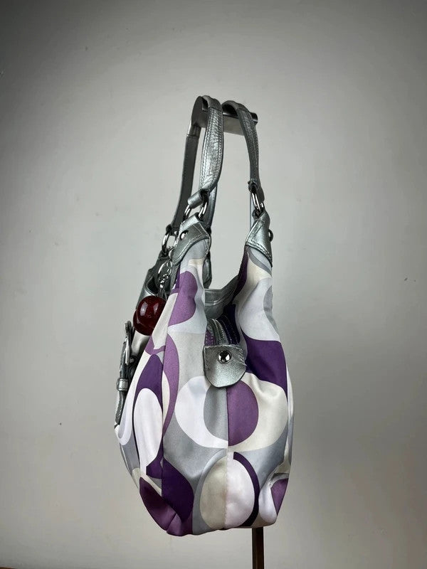 Coach Soho Scarf Print Hobo Bag F17406 - Y2K Vintage Purple