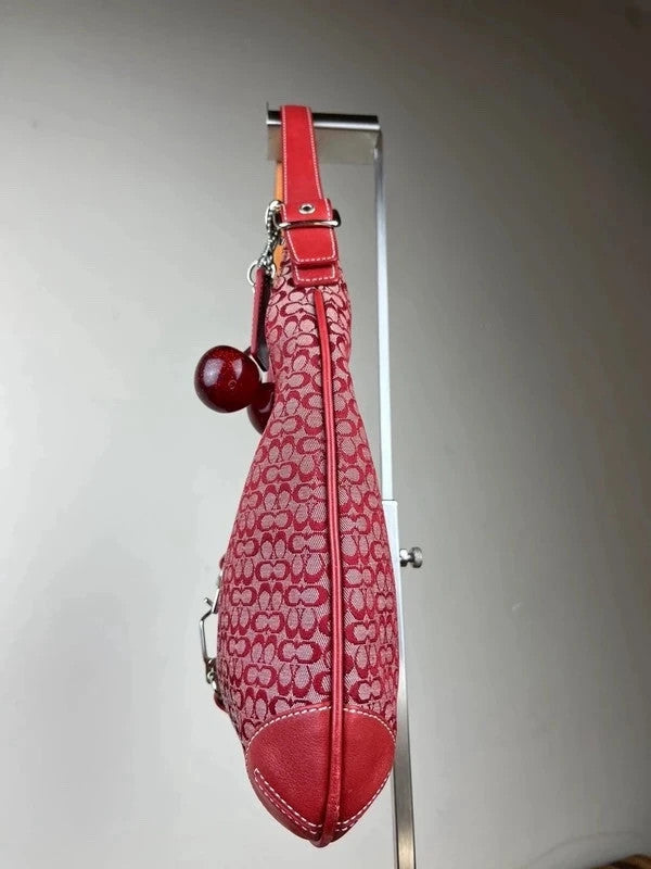 Rare Vintage Coach Hamptons Signature Jacquard Hobo 8934
