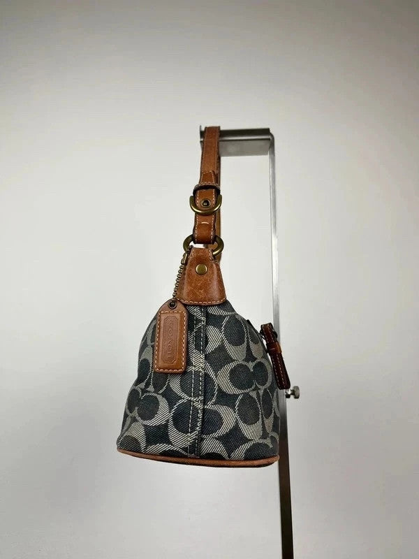 Coach Sufflette Signature Denim Stripe Shoulder Bag 7041