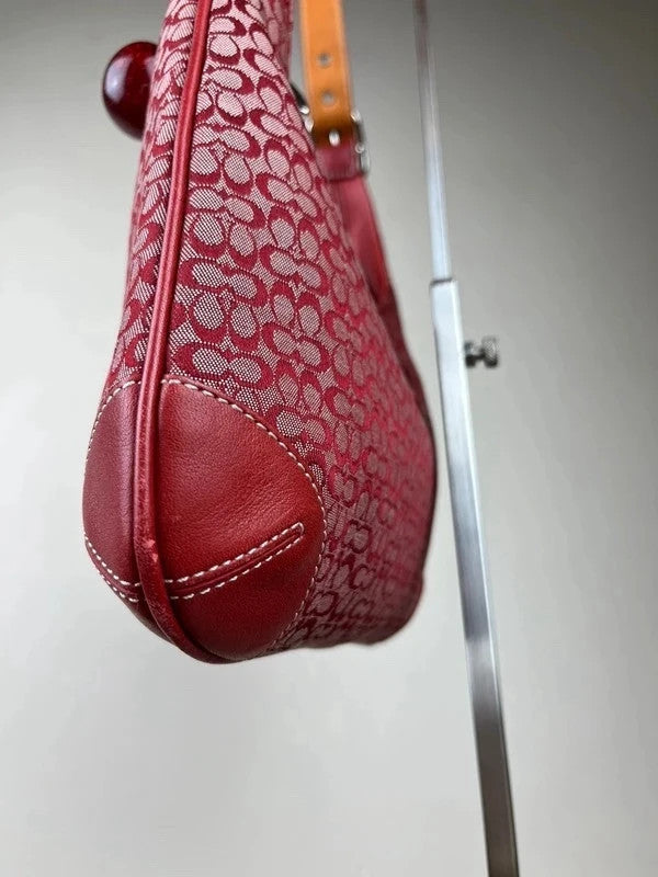 Rare Vintage Coach Hamptons Signature Jacquard Hobo 8934