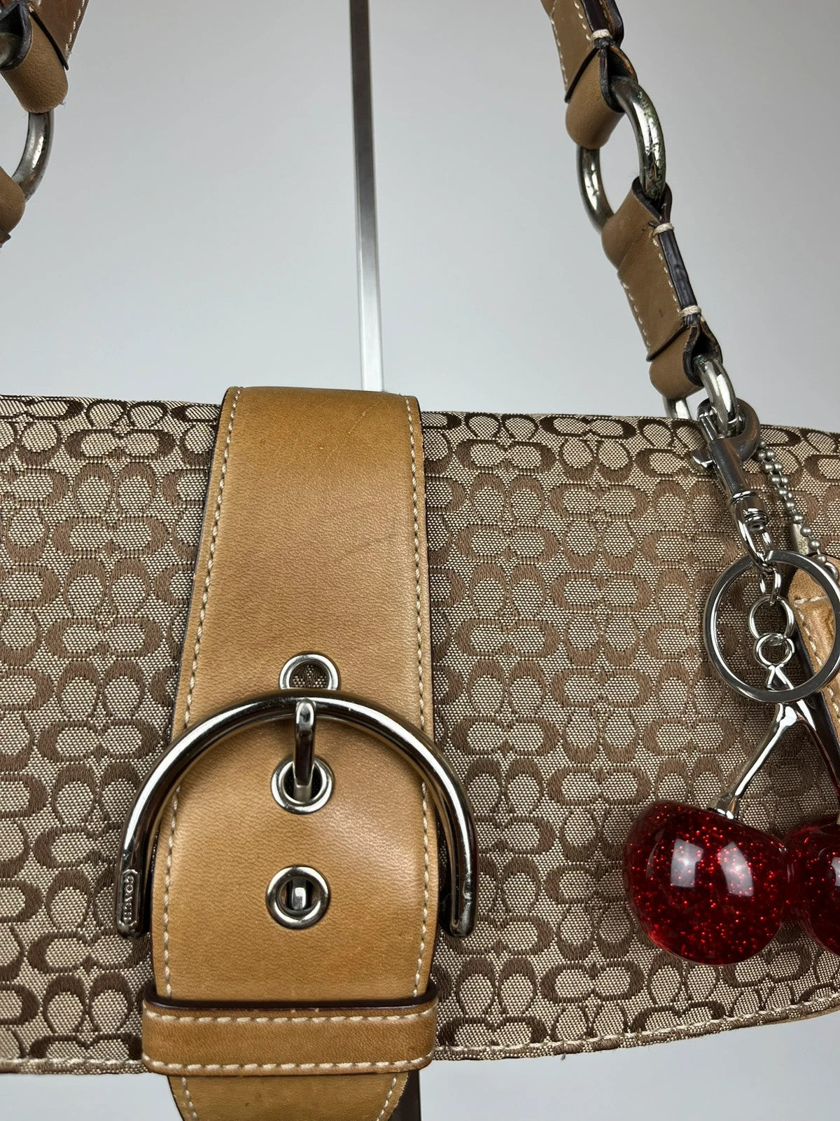 Coach Soho Mini Signature Buckle Flap Shoulder Bag 7075