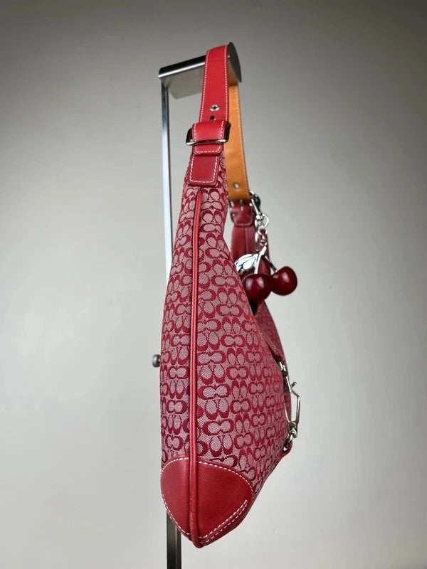 Rare Vintage Coach Hamptons Signature Jacquard Hobo 8934