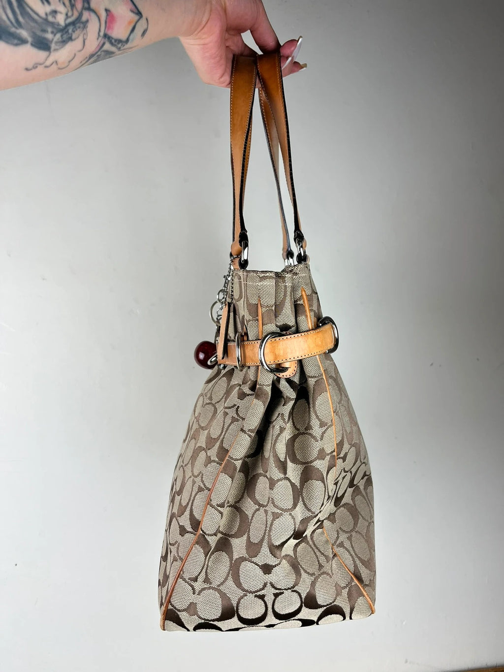 Coach Hamptons Signature Canvas Clip Tote 6352