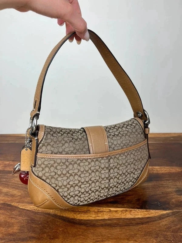 Vintage Coach Mini Soho Signature Jacquard Shoulder Bag F10925