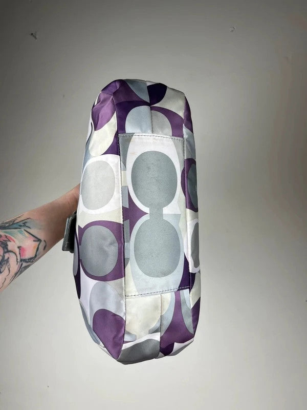 Coach Soho Scarf Print Hobo Bag F17406 - Y2K Vintage Purple