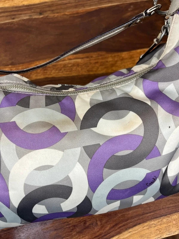 Coach Op Art Madison 2-Way Shoulder Bag - Style 14291 With Charms
