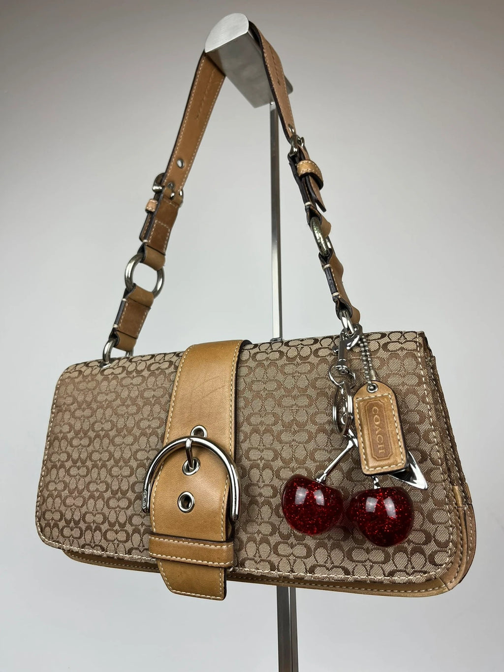 Coach Soho Mini Signature Buckle Flap Shoulder Bag 7075