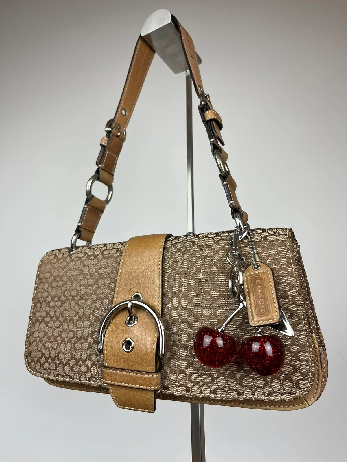 Coach Soho Mini Signature Buckle Flap Shoulder Bag 7075