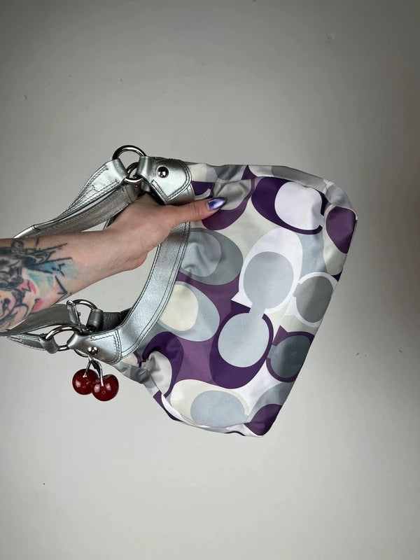Coach Soho Scarf Print Hobo Bag F17406 - Y2K Vintage Purple