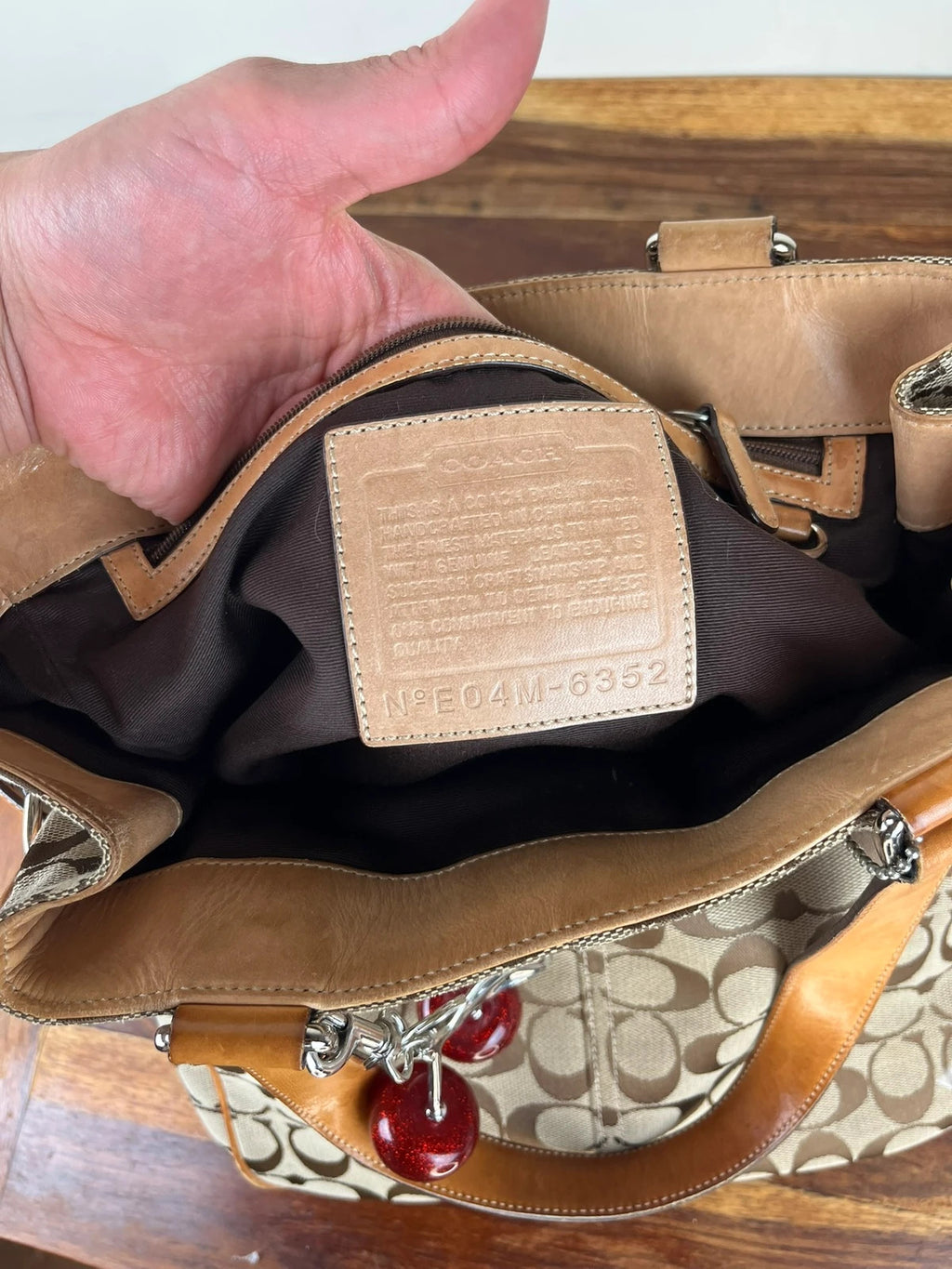 Coach Hamptons Signature Canvas Clip Tote 6352