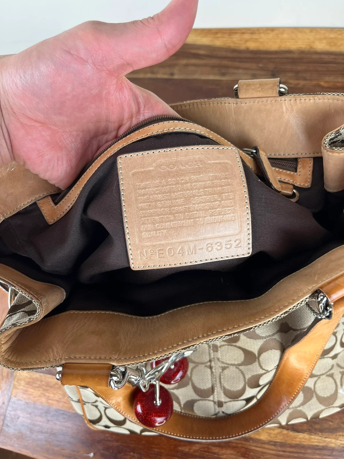 Coach Hamptons Signature Canvas Clip Tote 6352