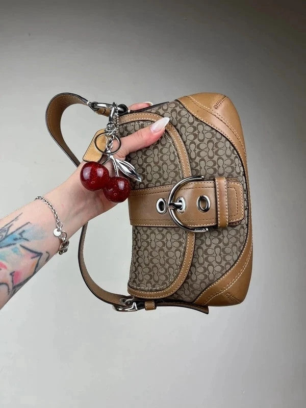 Vintage Coach Mini Soho Signature Jacquard Shoulder Bag F10925