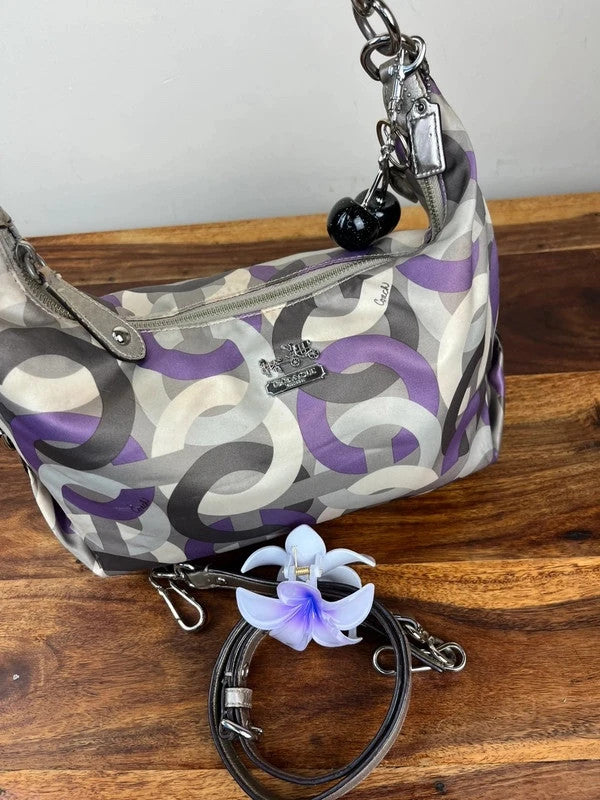 Coach Op Art Madison 2-Way Shoulder Bag - Style 14291 With Charms