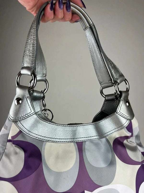 Coach Soho Scarf Print Hobo Bag F17406 - Y2K Vintage Purple