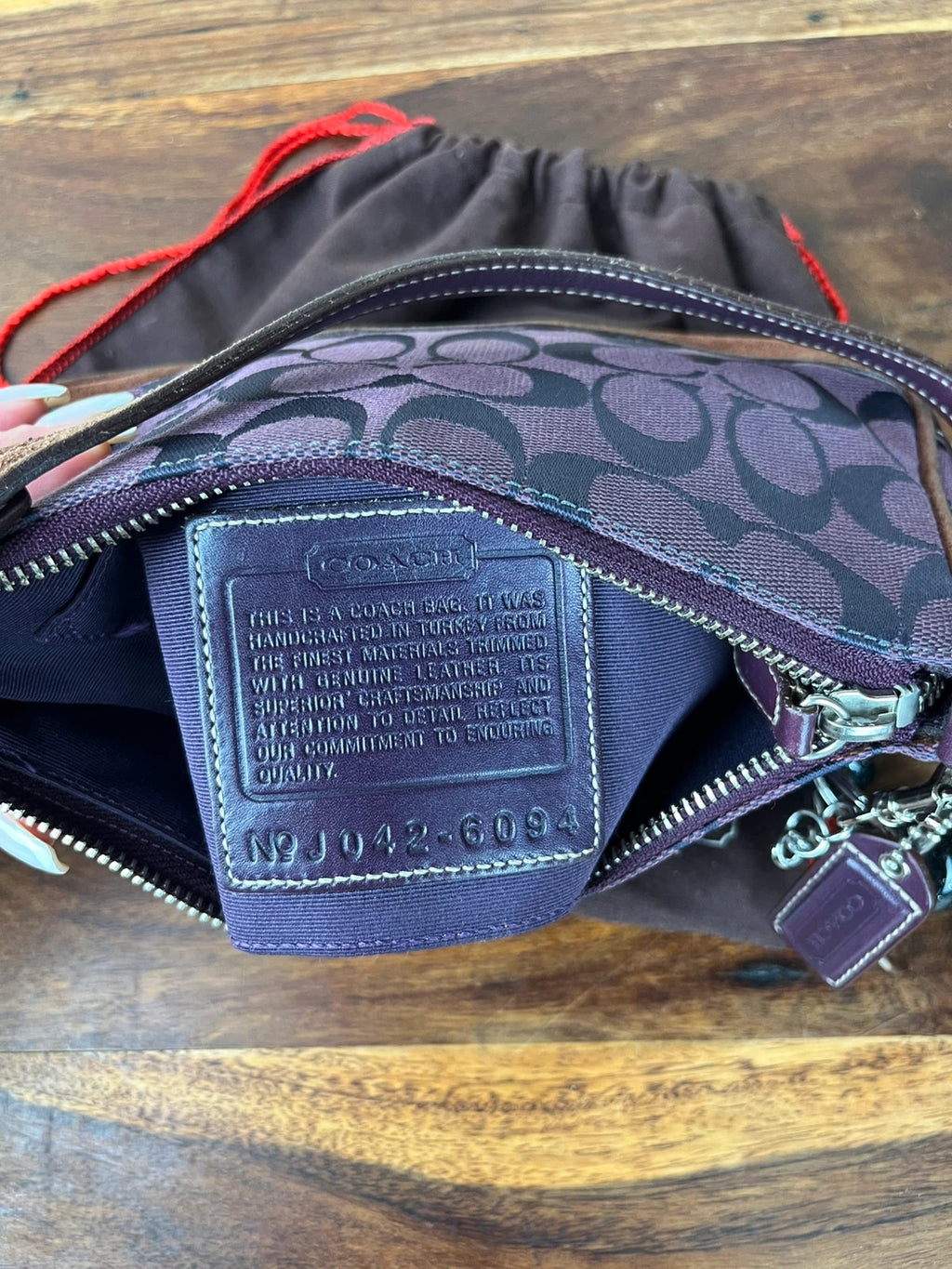Rare Coach Signature Demi Pouch 6094
