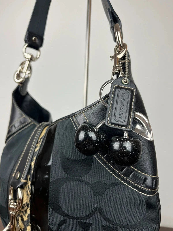 Coach Hamptons Signature Python Stripe Hobo Bag 10260