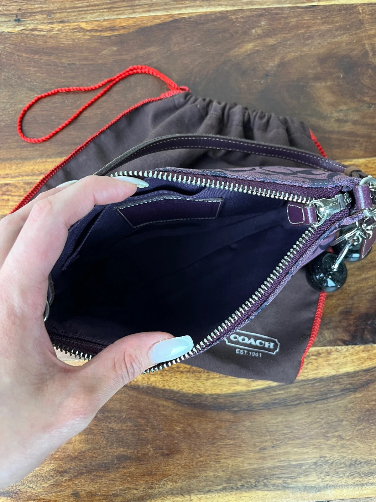 Rare Coach Signature Demi Pouch 6094
