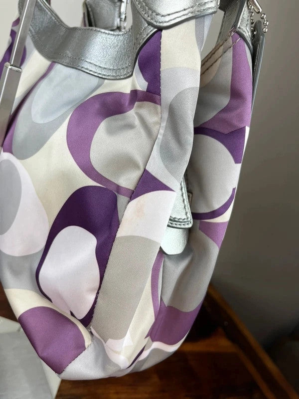Coach Soho Scarf Print Hobo Bag F17406 - Y2K Vintage Purple