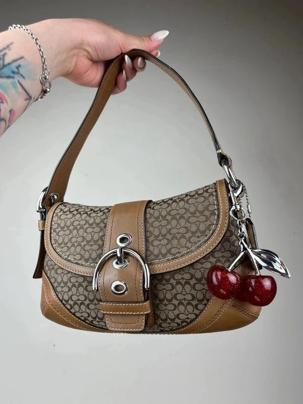 Vintage Coach Mini Soho Signature Jacquard Shoulder Bag F10925