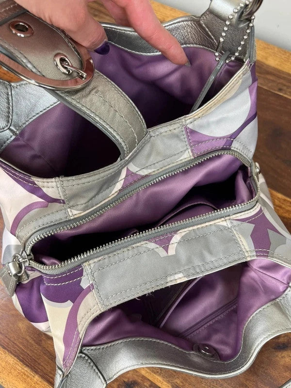 Coach Soho Scarf Print Hobo Bag F17406 - Y2K Vintage Purple