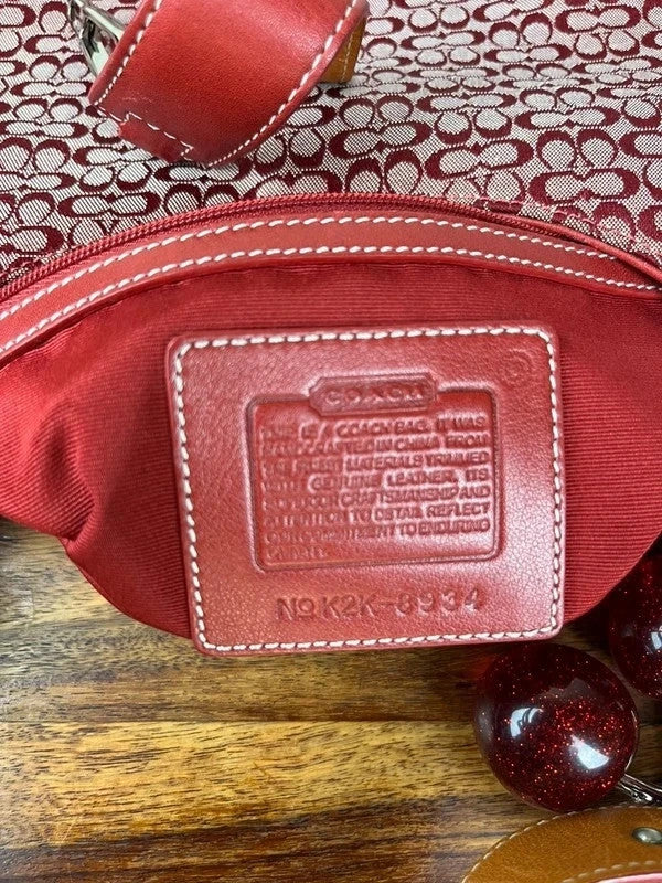 Rare Vintage Coach Hamptons Signature Jacquard Hobo 8934