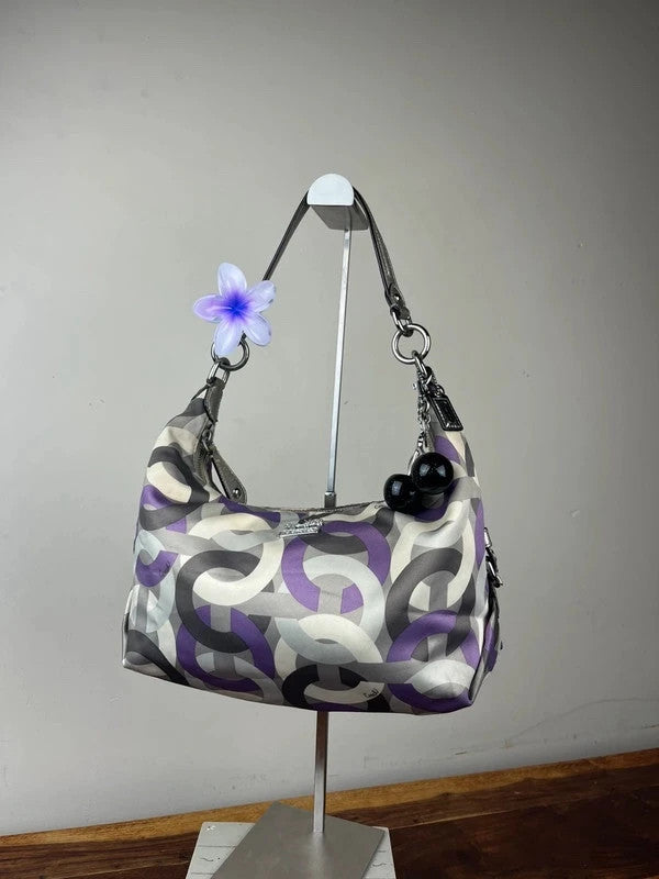 Coach Op Art Madison 2-Way Shoulder Bag - Style 14291 With Charms
