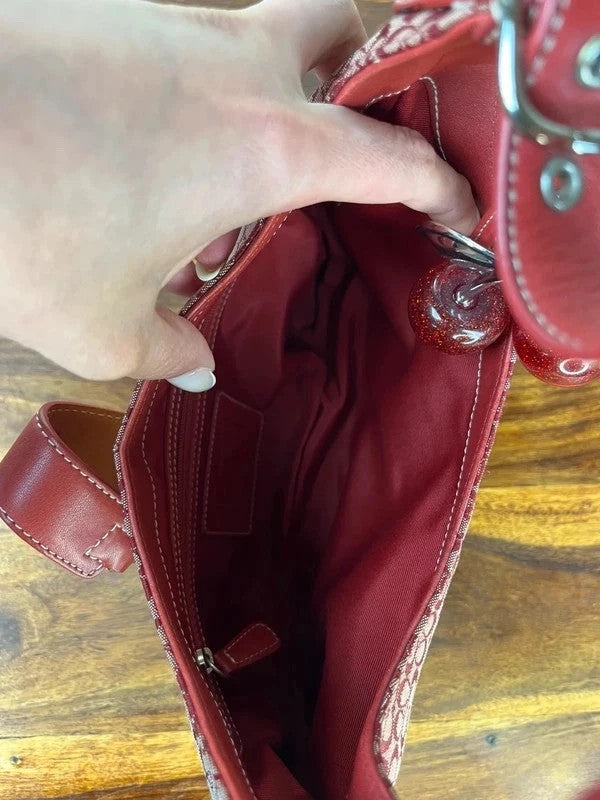Rare Vintage Coach Hamptons Signature Jacquard Hobo 8934