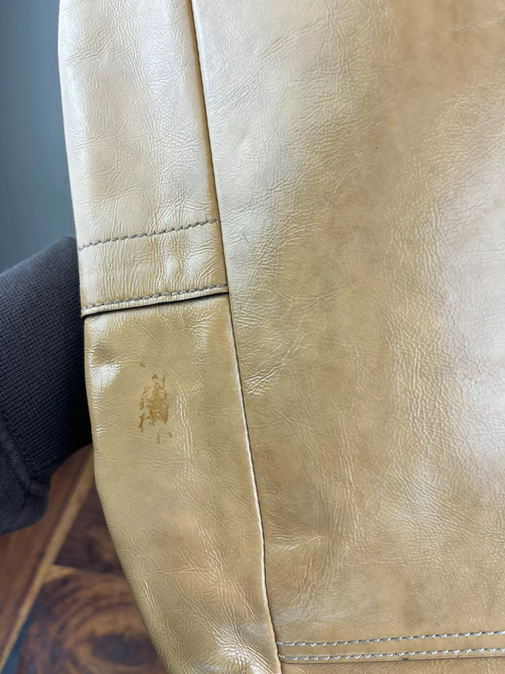 Coach Ergo Pleated Kiss-Lock Satchel - Honey Tan With Cherry Charm