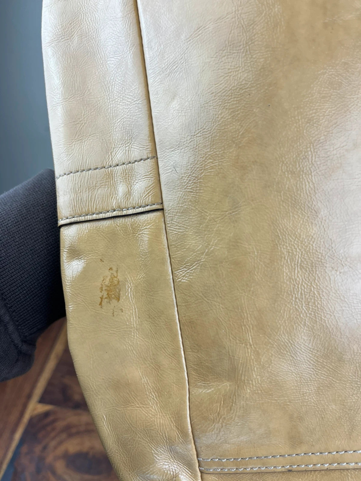 Coach Ergo Pleated Kiss-Lock Satchel - Honey Tan With Cherry Charm