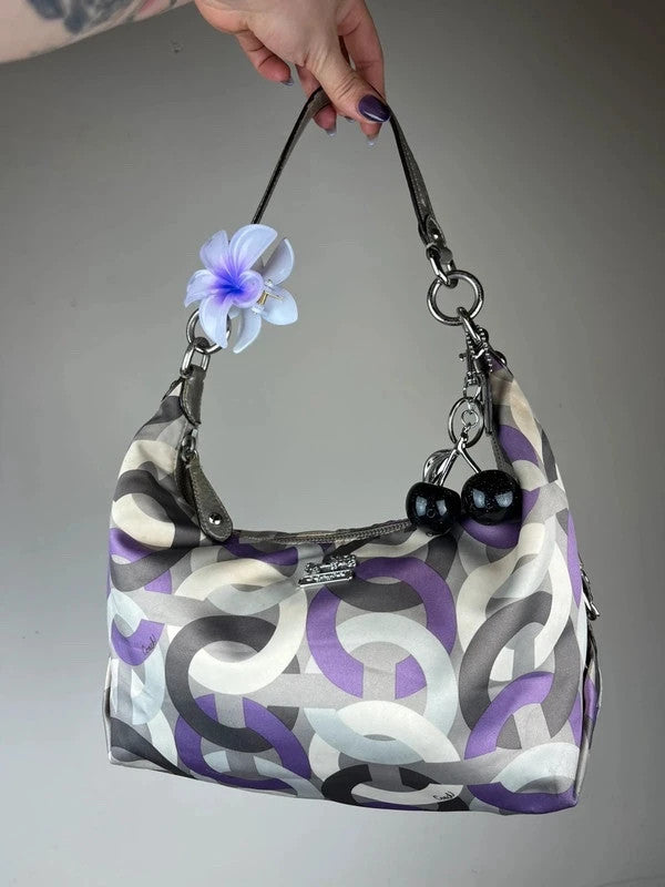 Coach Op Art Madison 2-Way Shoulder Bag - Style 14291 With Charms