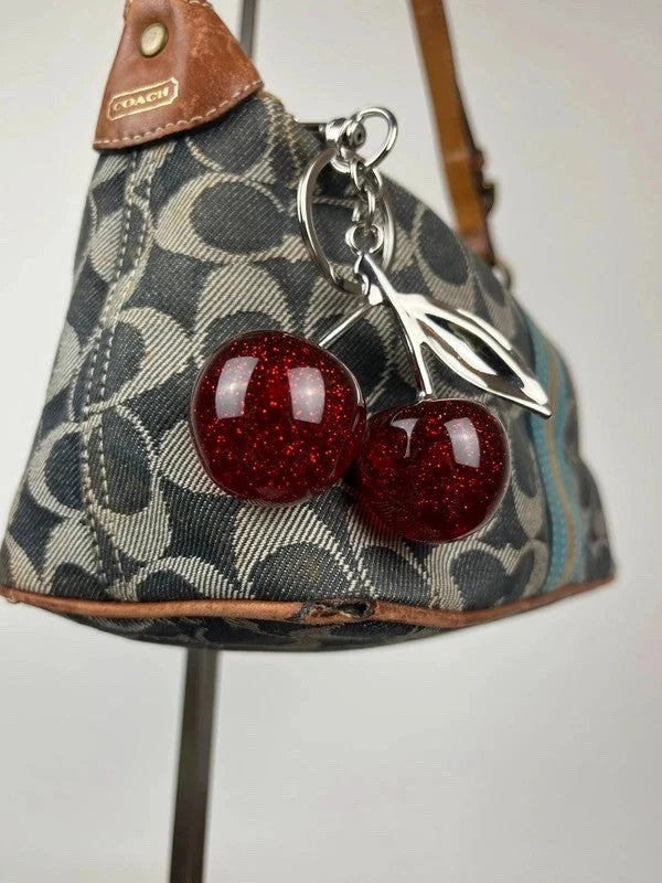 Coach Sufflette Signature Denim Stripe Shoulder Bag 7041