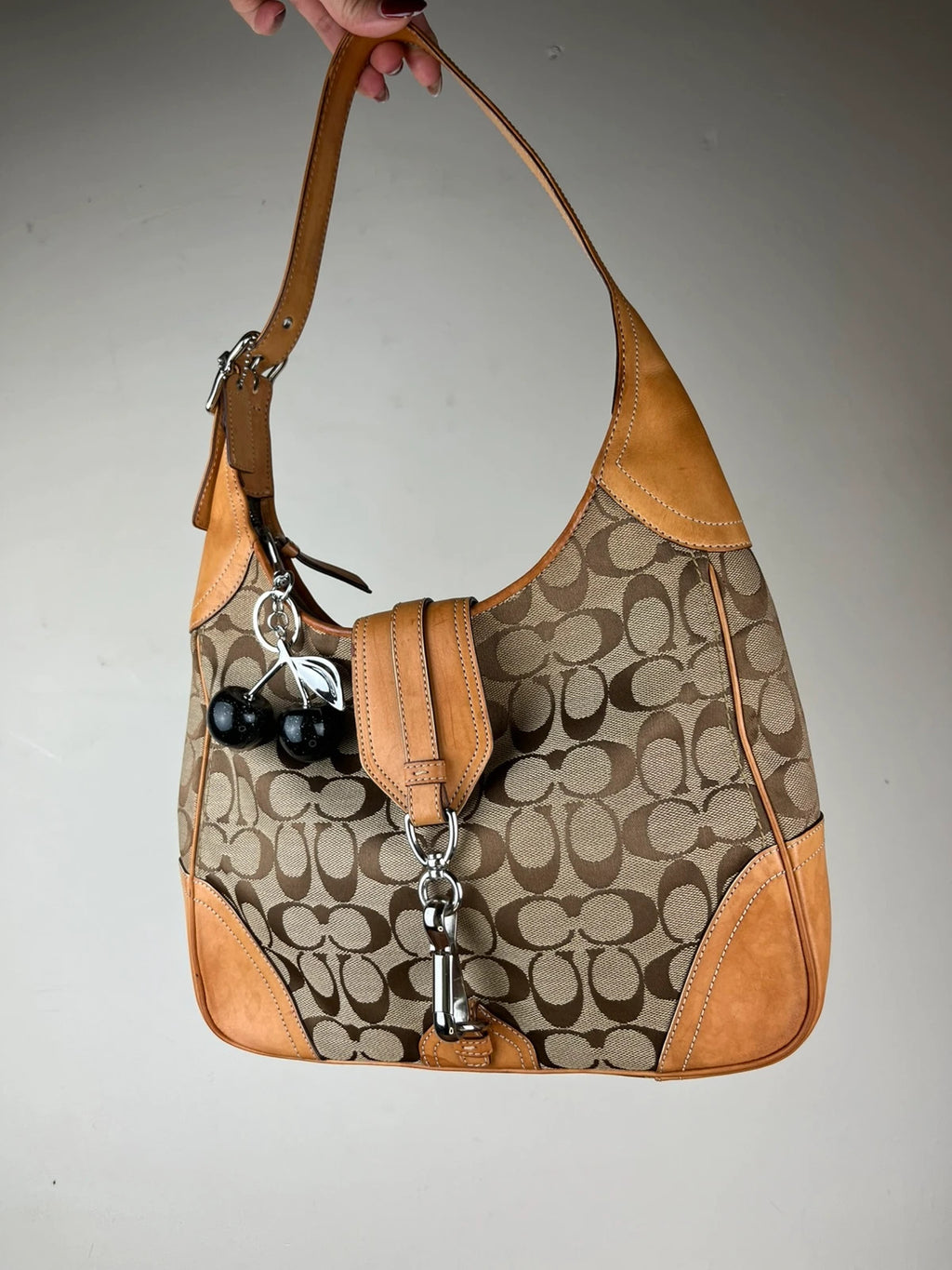 Coach Signature Clip Hamptons Hobo 8K03