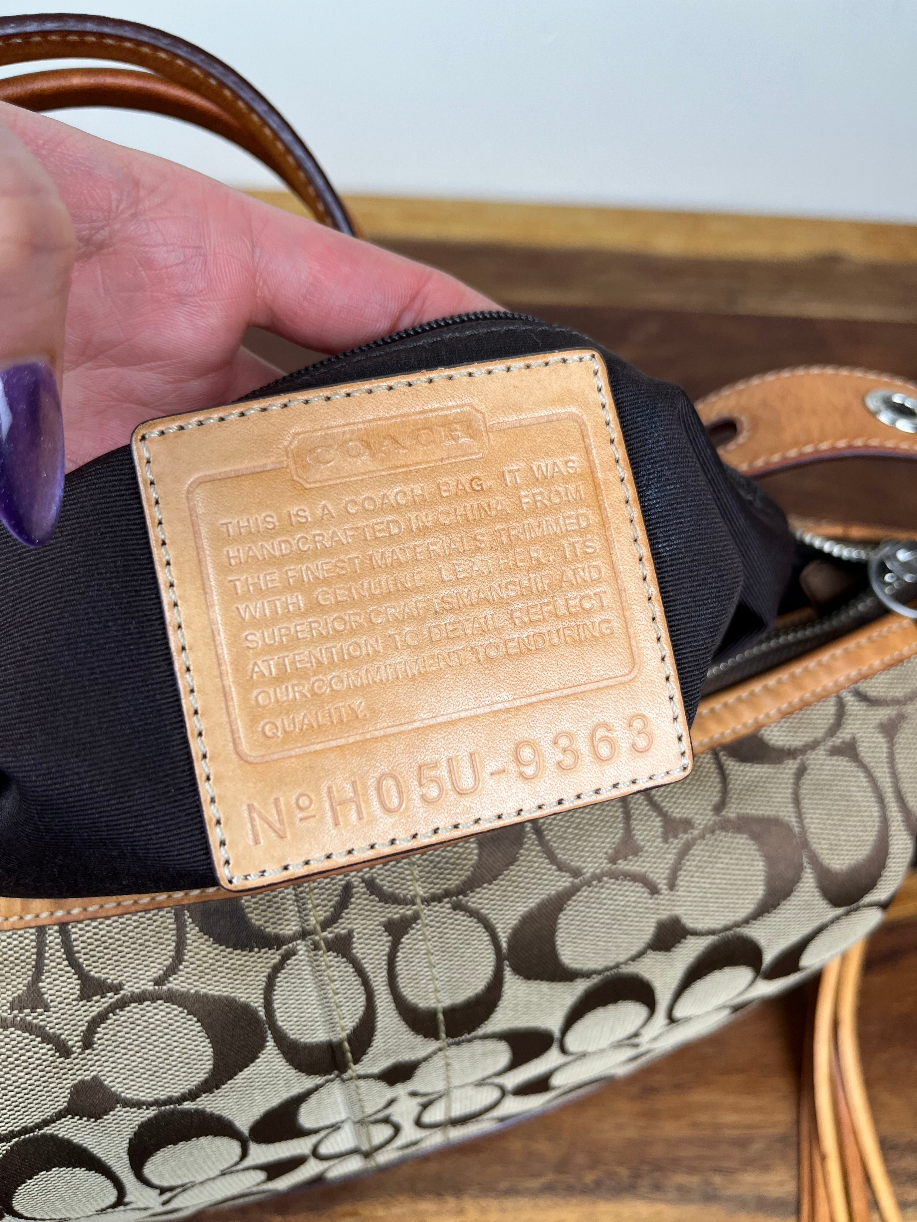 Coach East West Duffle Shoulder Bag - Model 9363 With Cherry Charm