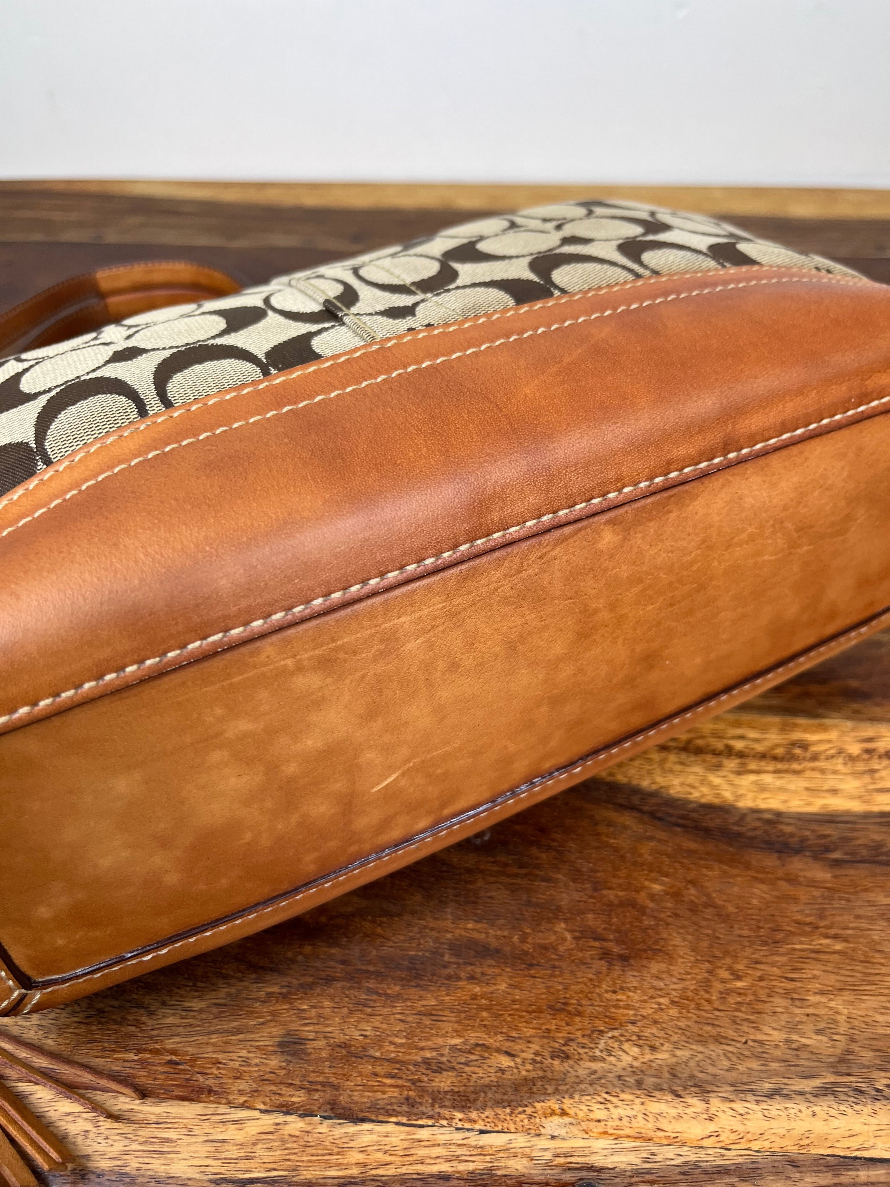 Coach East West Duffle Shoulder Bag - Model 9363 With Cherry Charm