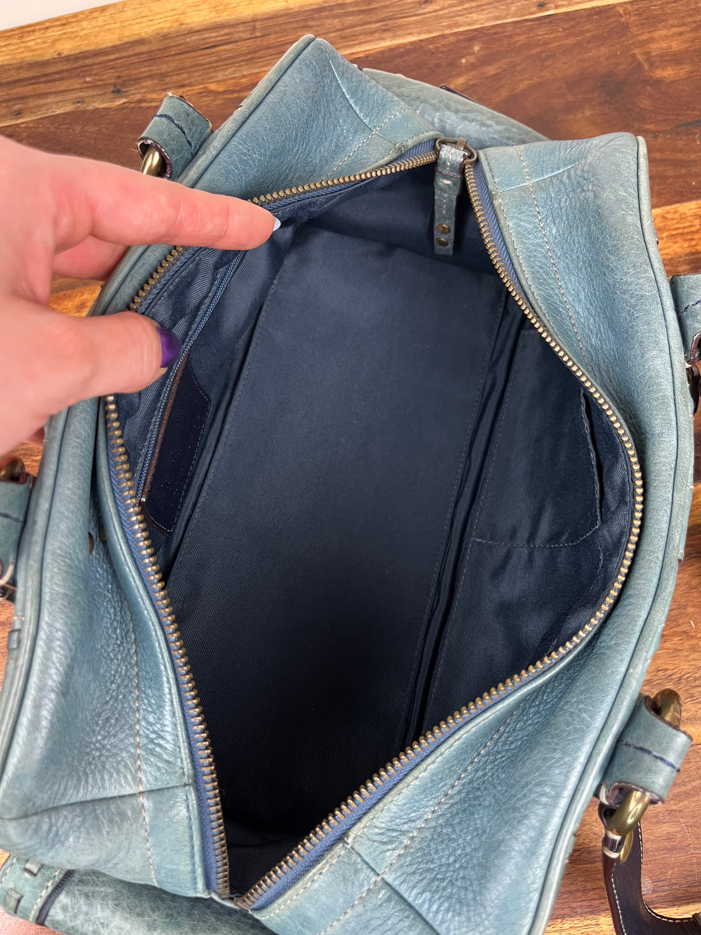 Rare Coach Mia Laced Studded Satchel - Style 10064 With Cherry Charm