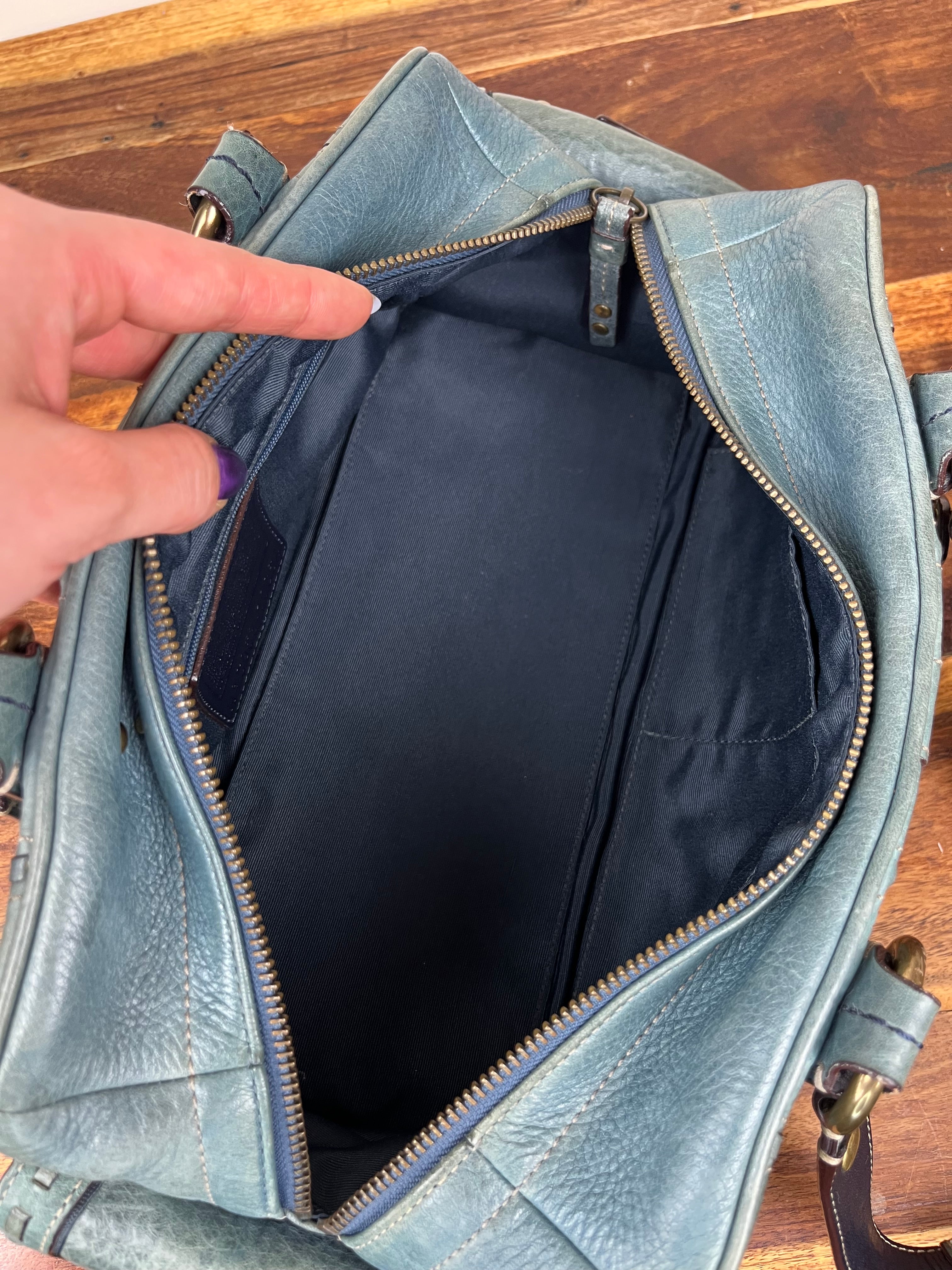 Rare Coach Mia Laced Studded Satchel - Style 10064 With Cherry Charm